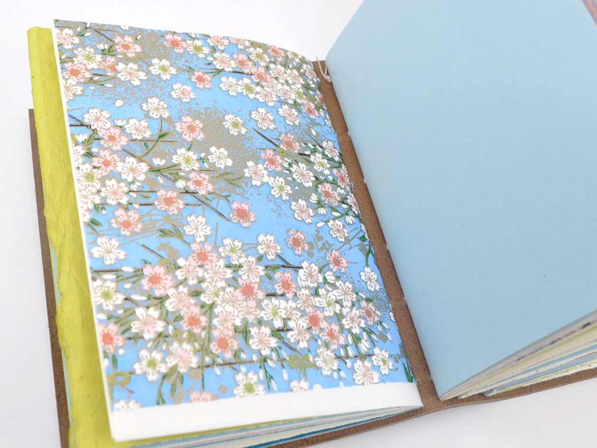 Grandmother's Flower Garden One of a Kind Leather Journal