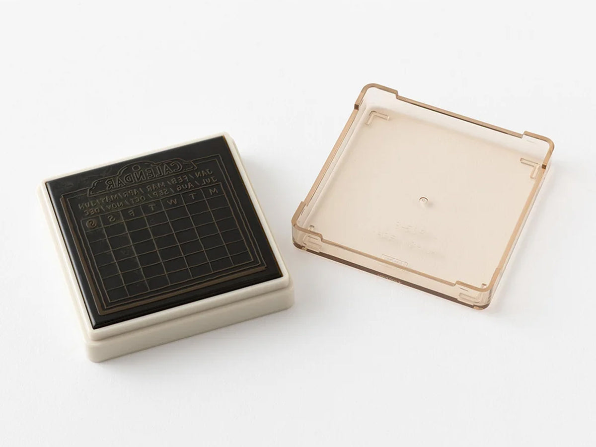 Midori Pre-Inked Stamp - Soft Color Calendar Brown