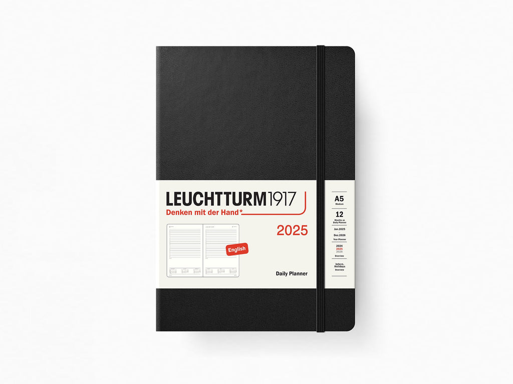 2025 Leuchtturm 1917 Daily Planner - BLACK Hardcover