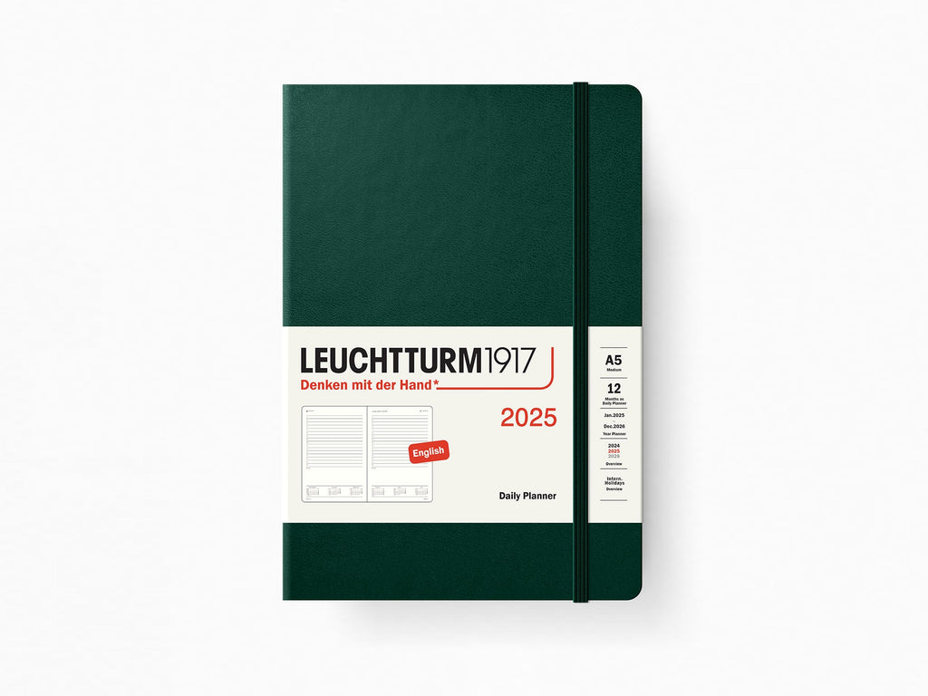 2025 Leuchtturm 1917 Daily Planner - FOREST GREEN Hardcover