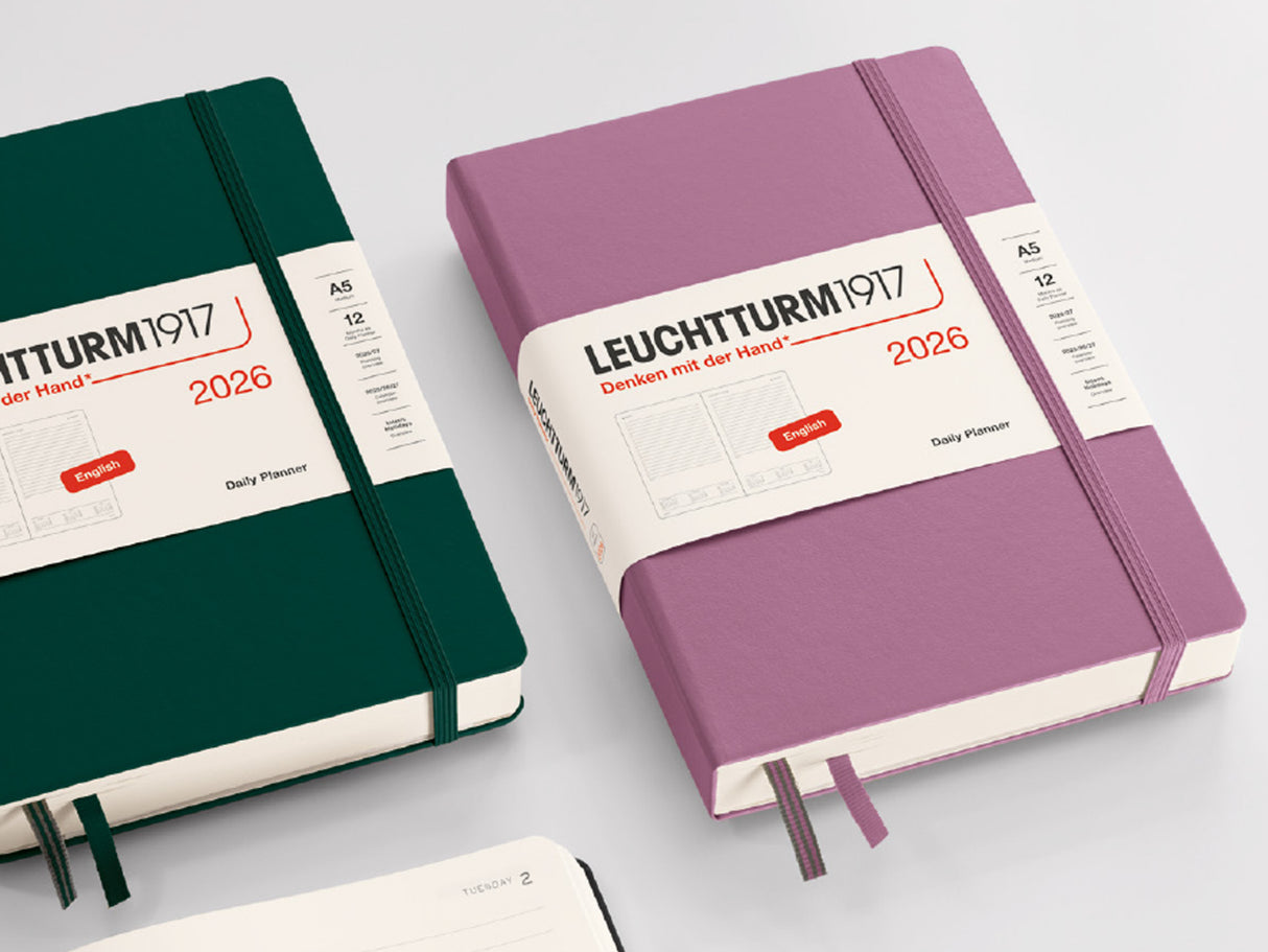 2026 Leuchtturm 1917 Daily Planner - INK Hardcover, Ruled Pages