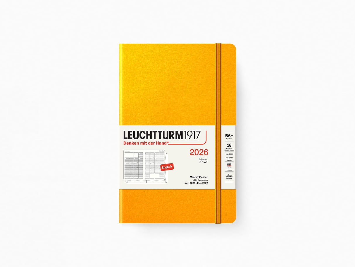 2026 Leuchtturm 1917 Monthly Planner with Notebook - RISING SUN Softcover