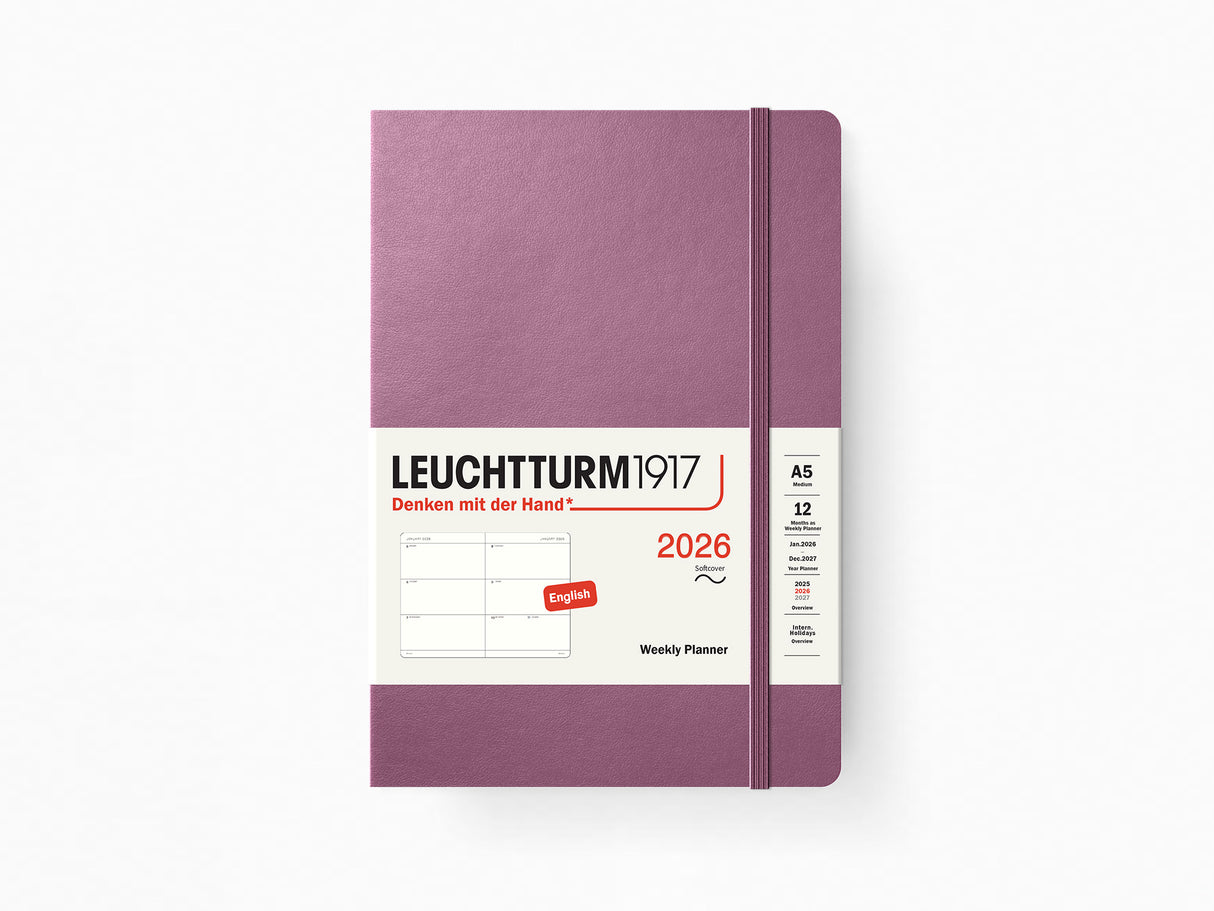 2026 Leuchtturm 1917 Weekly Planner - DUSTY ROSE Softcover