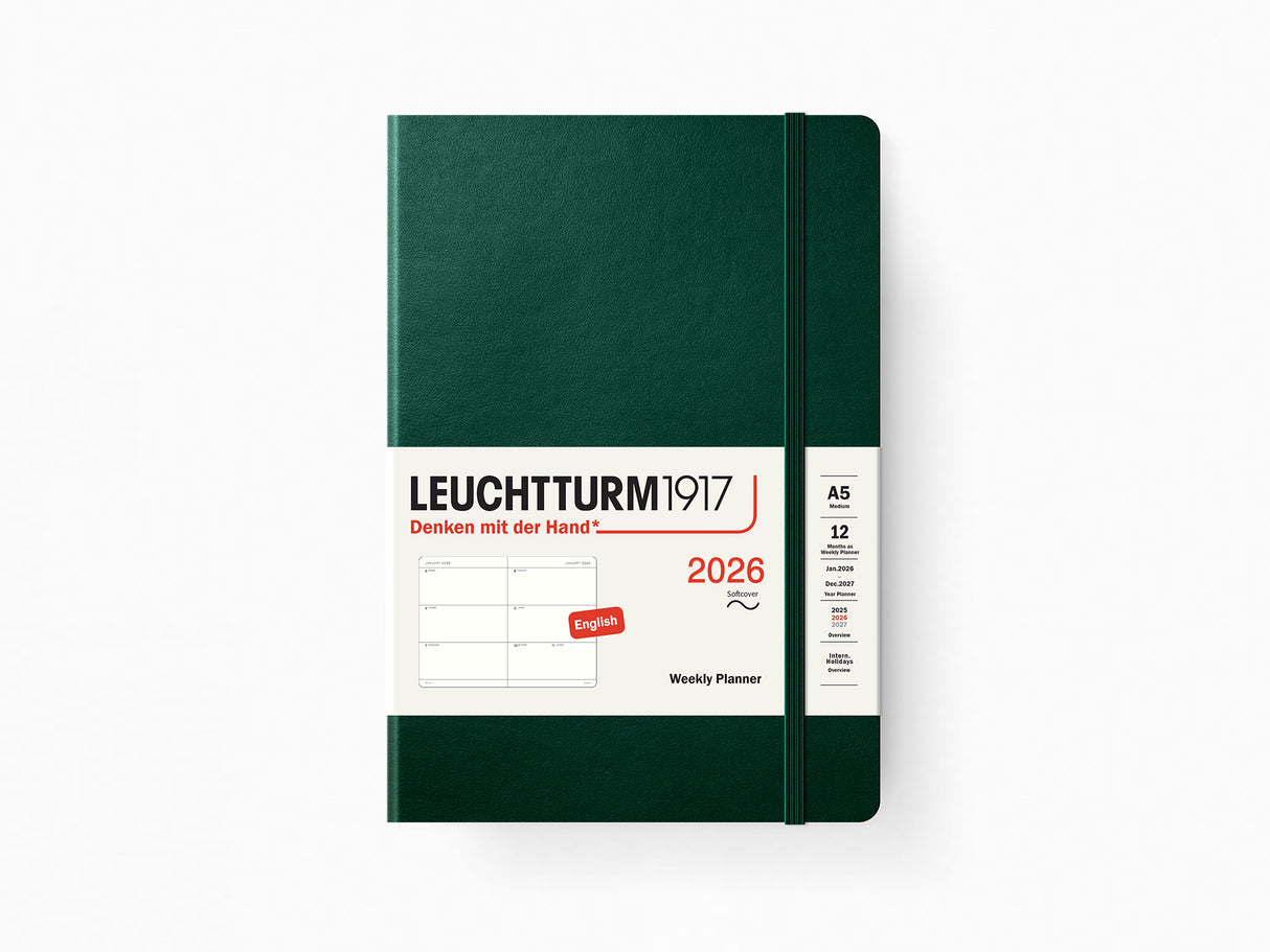 2026 Leuchtturm 1917 Weekly Planner - FOREST GREEN Softcover