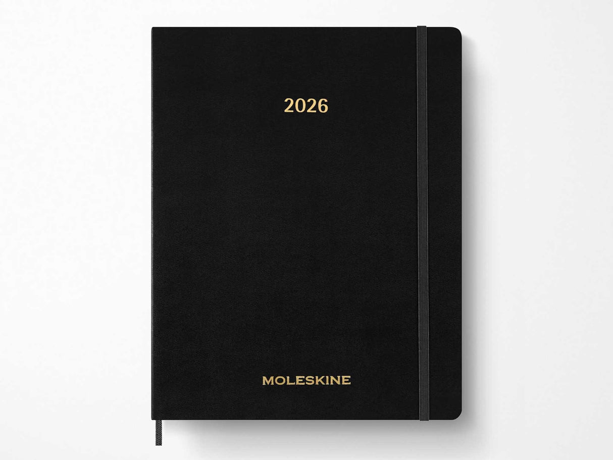 2026 Moleskine 15 Month Essential Weekly Vertical Planner - BLACK Softcover