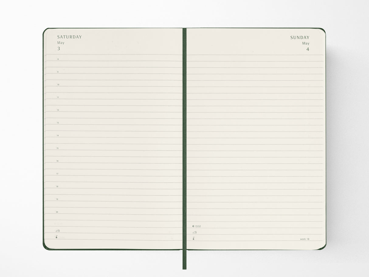 2026 Moleskine Daily Planner - MYRTLE GREEN Hardcover