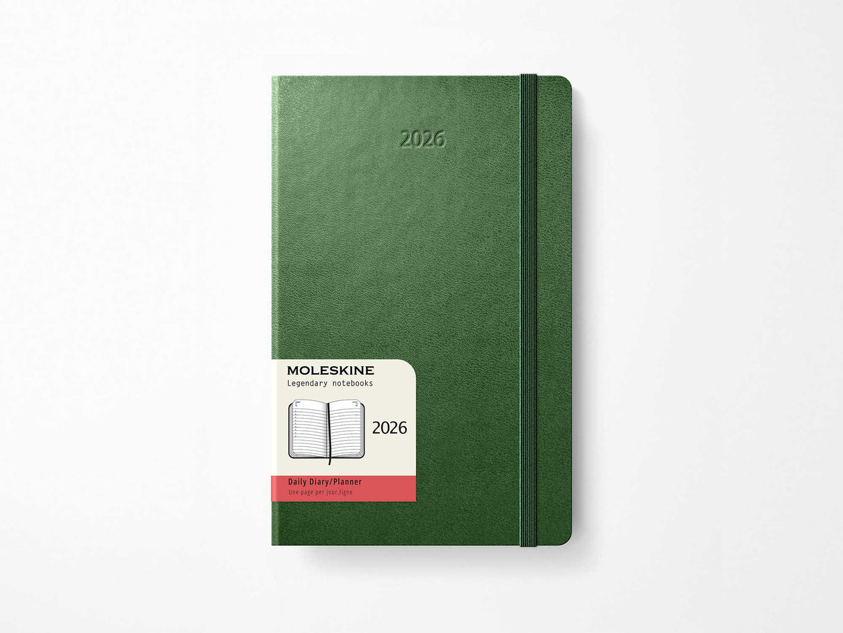 2026 Moleskine Daily Planner - MYRTLE GREEN Hardcover