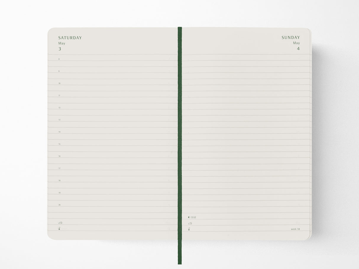 2026 Moleskine Daily Planner - MYRTLE GREEN Softcover