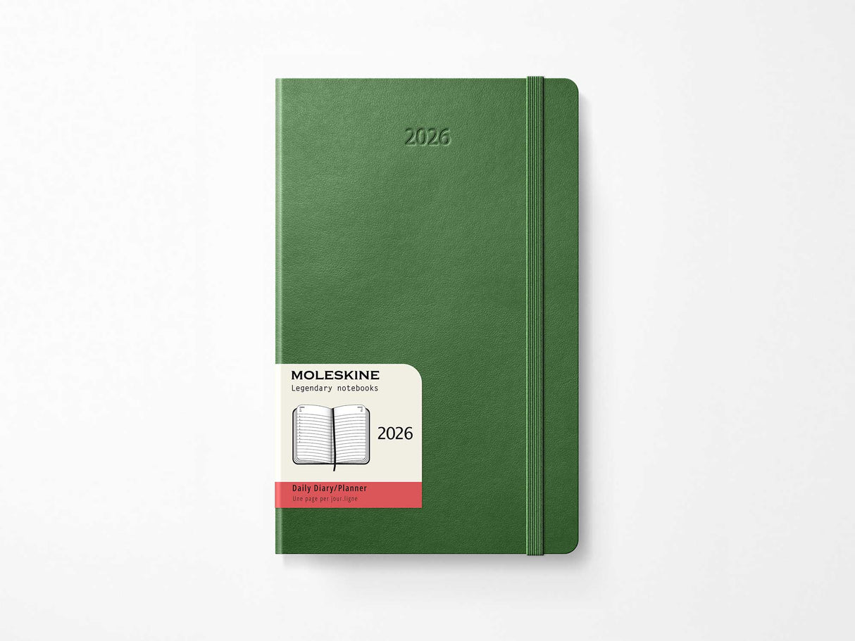 2026 Moleskine Daily Planner - MYRTLE GREEN Softcover