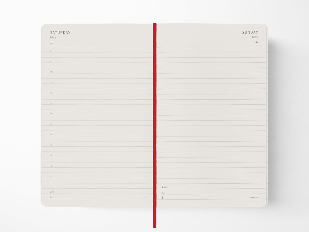 2026 Moleskine Daily Planner - SCARLET RED Hardcover
