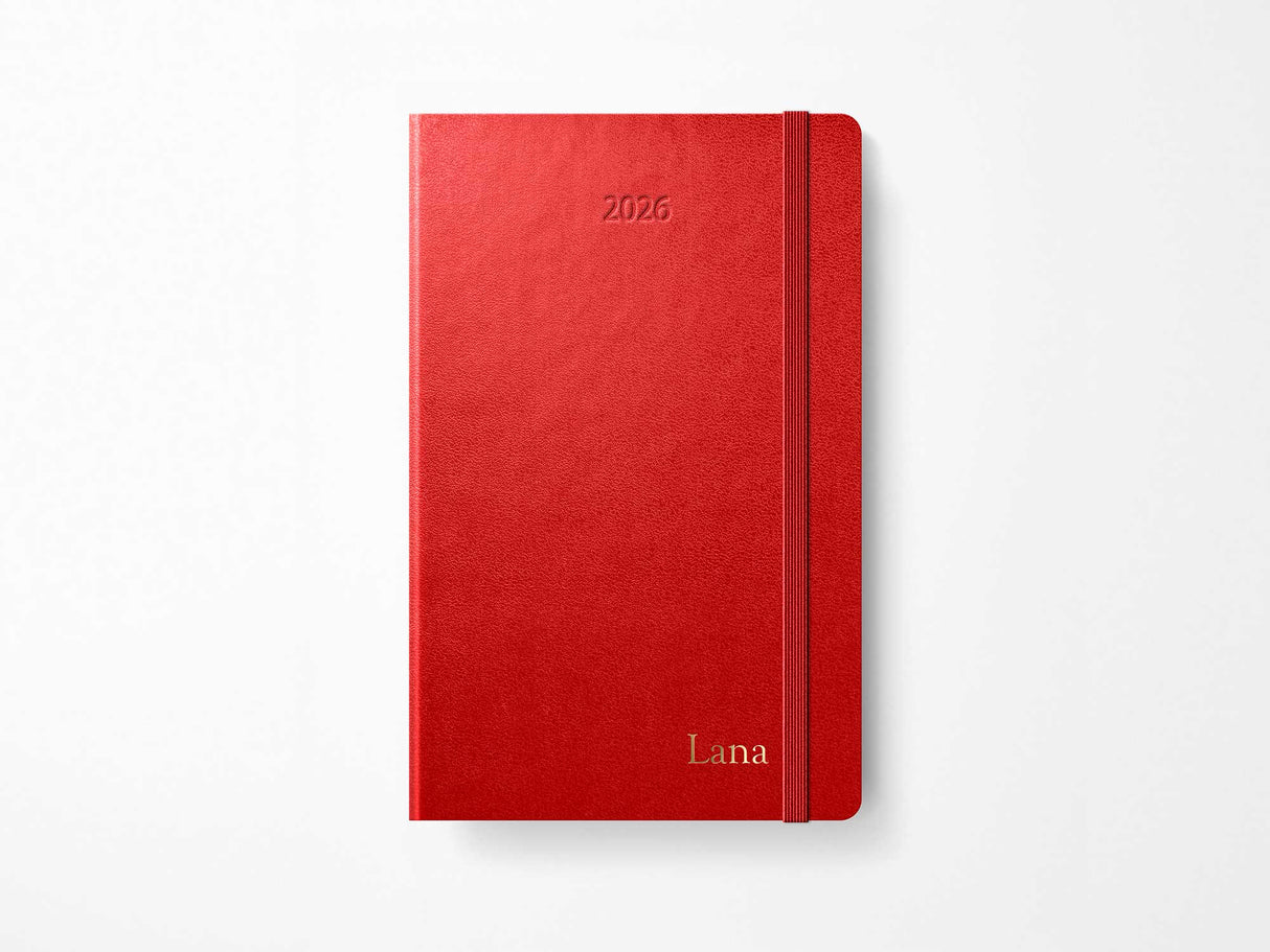 2026 Moleskine Daily Planner - SCARLET RED Hardcover