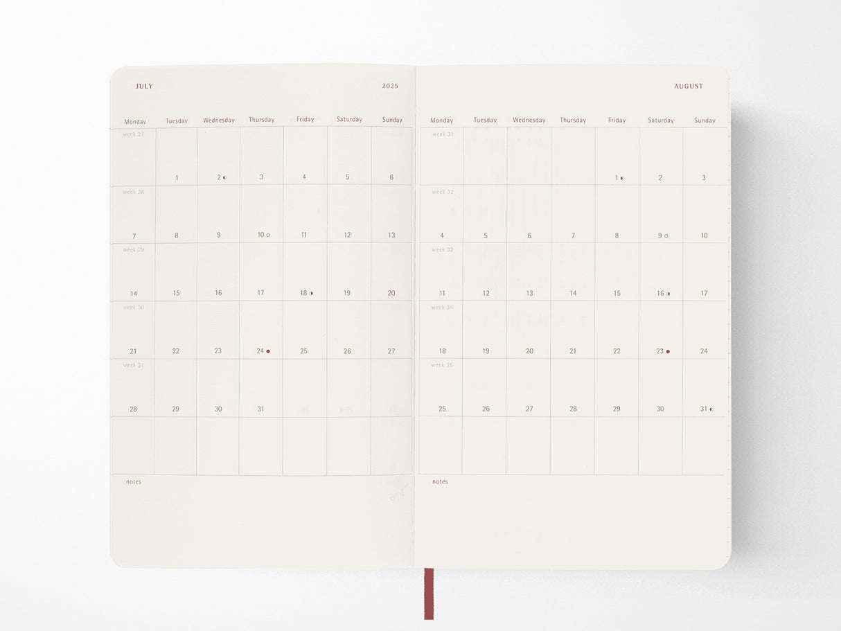 2026 Moleskine Daily Planner - SCARLET RED Softcover