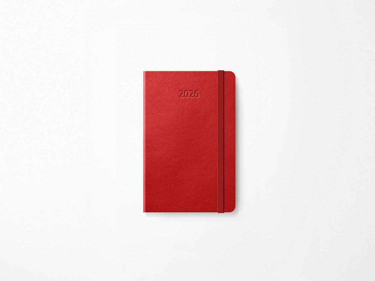 2026 Moleskine Daily Planner - SCARLET RED Softcover