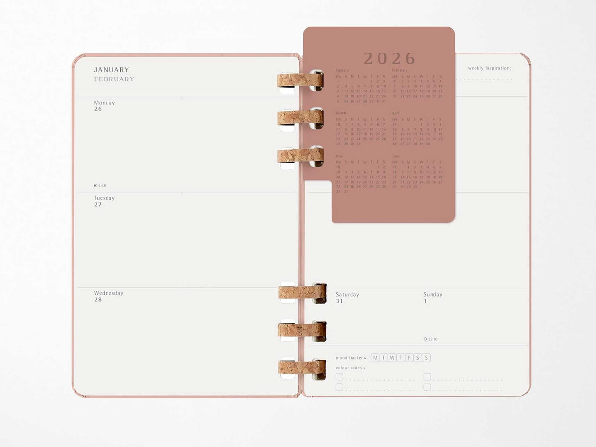 2026 Moleskine Life Spiral Planner - ALMOND Hardcover