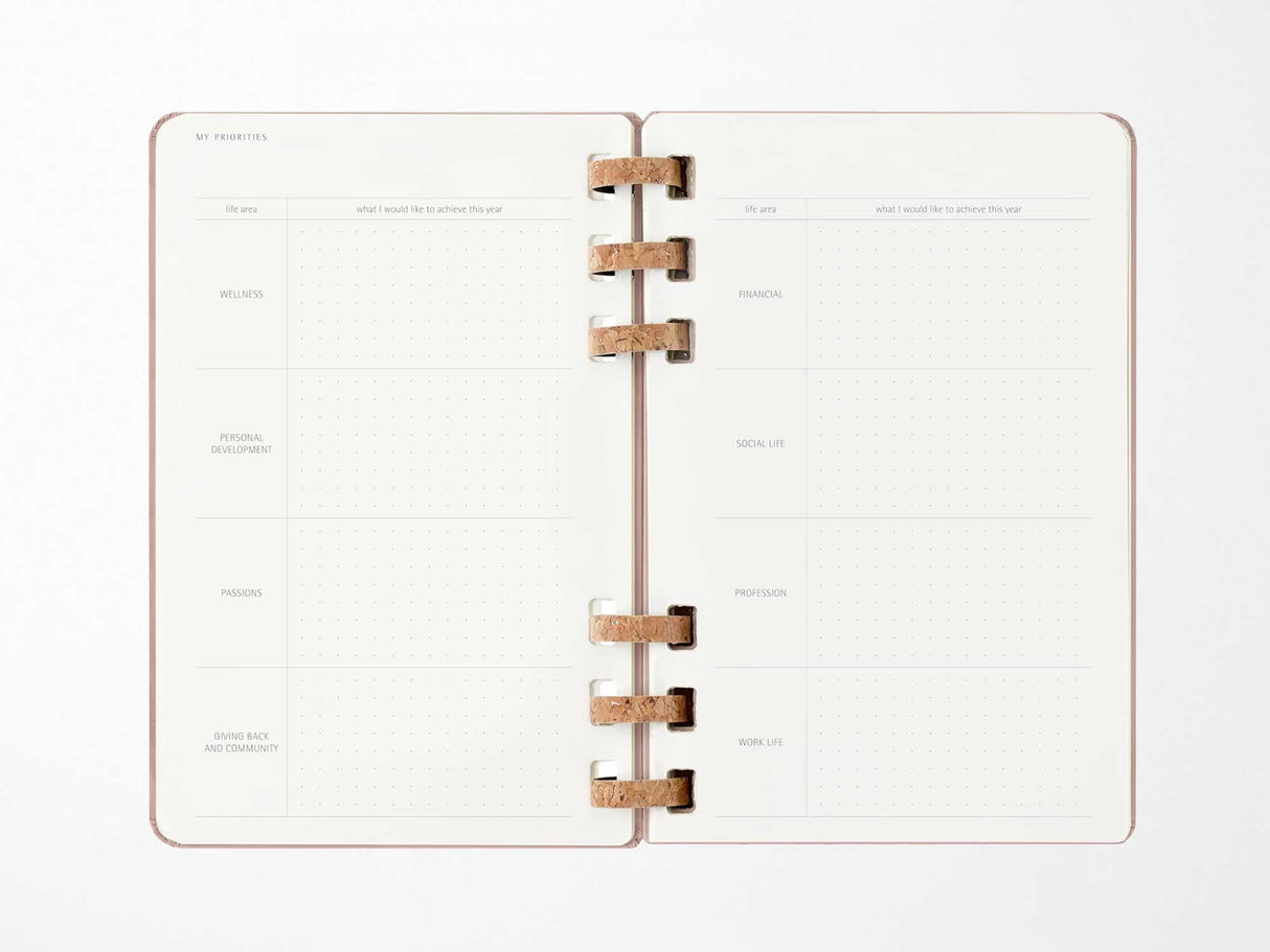 2026 Moleskine Life Spiral Planner - ALMOND Hardcover