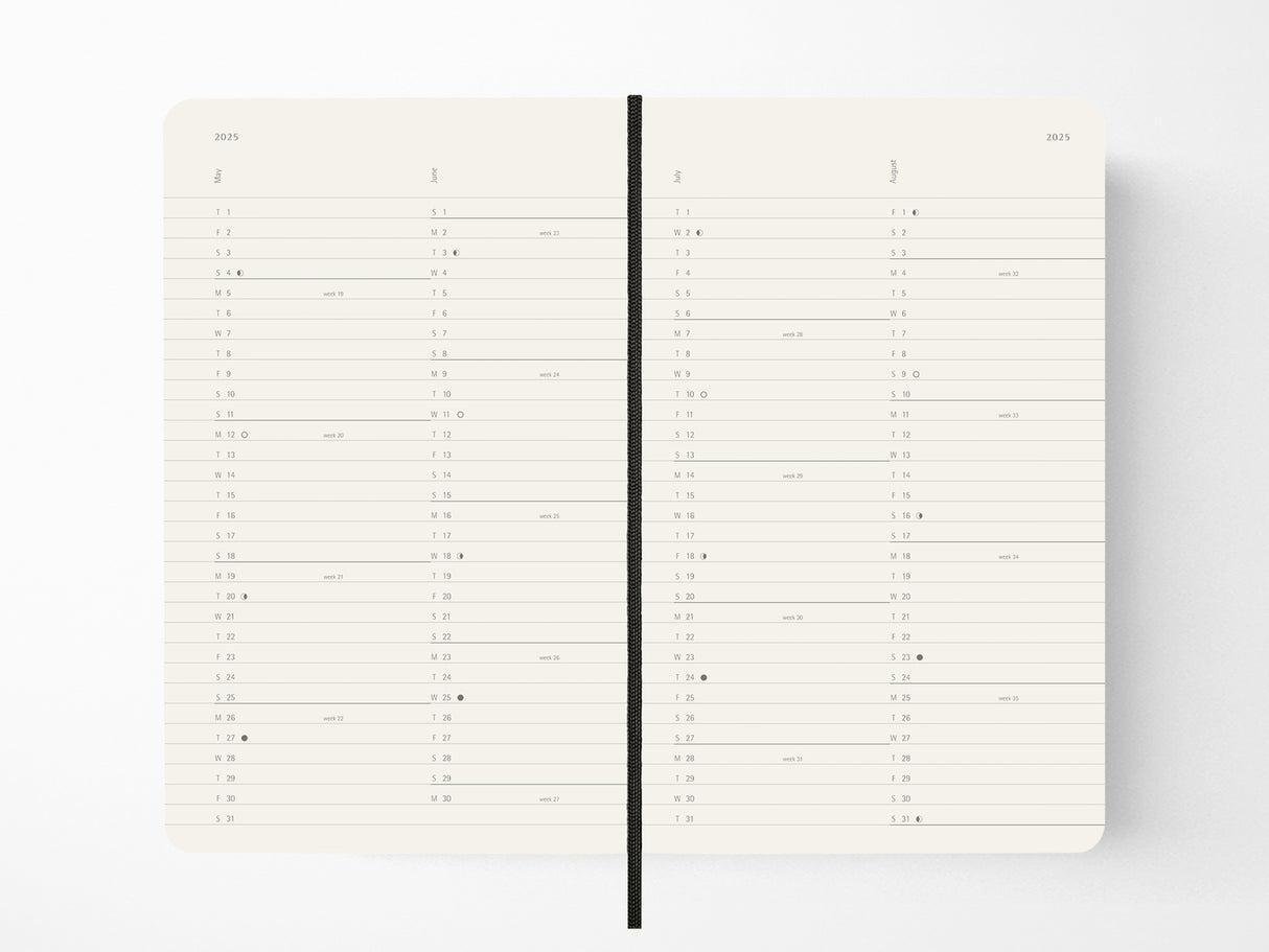 2026 Moleskine Monthly Planner - BLACK Softcover