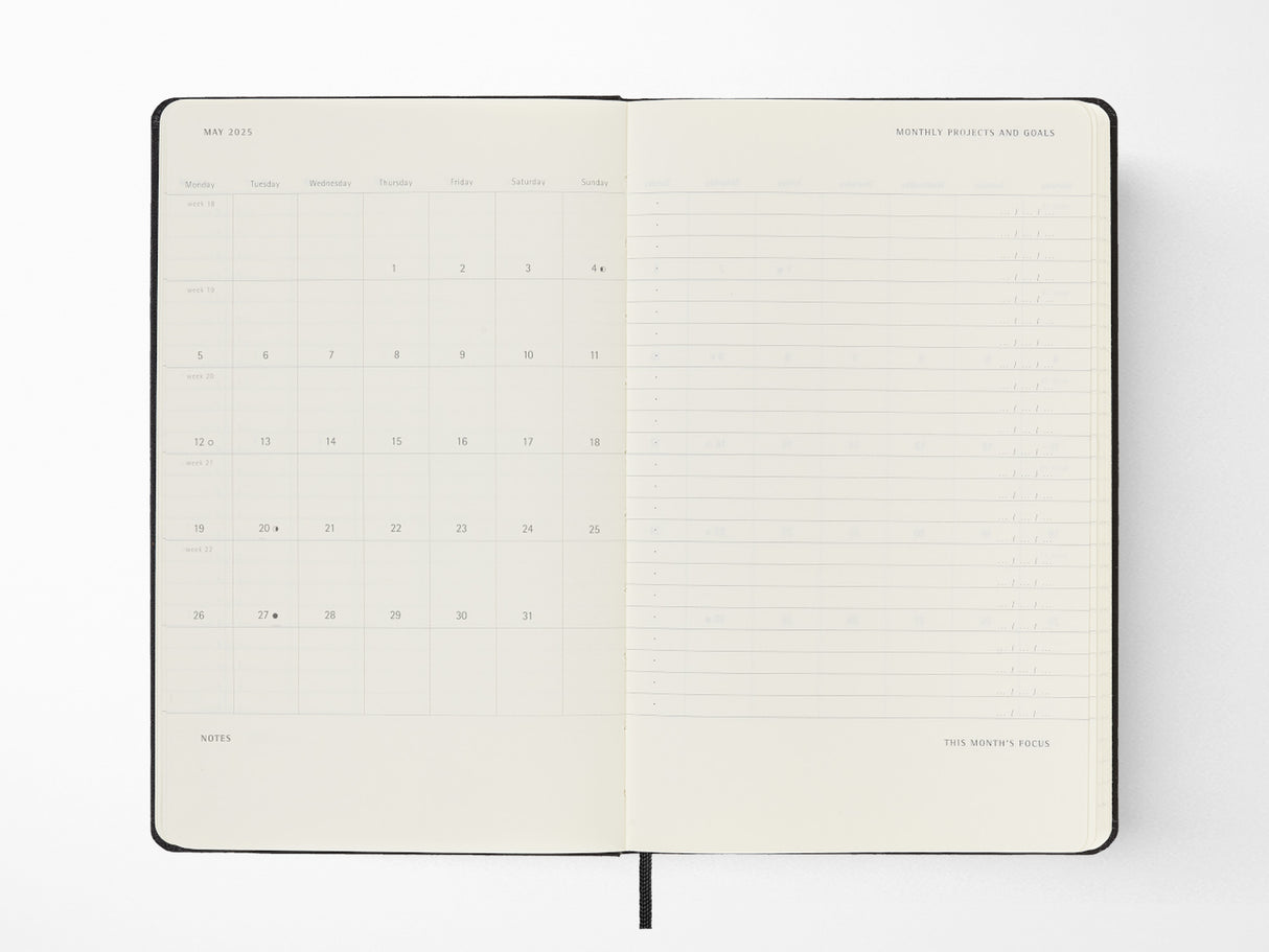 2026 Moleskine PRO Weekly Vertical Planner - BLACK Hardcover