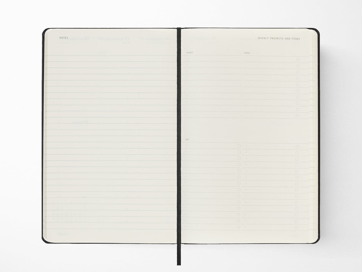 2026 Moleskine PRO Weekly Vertical Planner - BLACK Hardcover