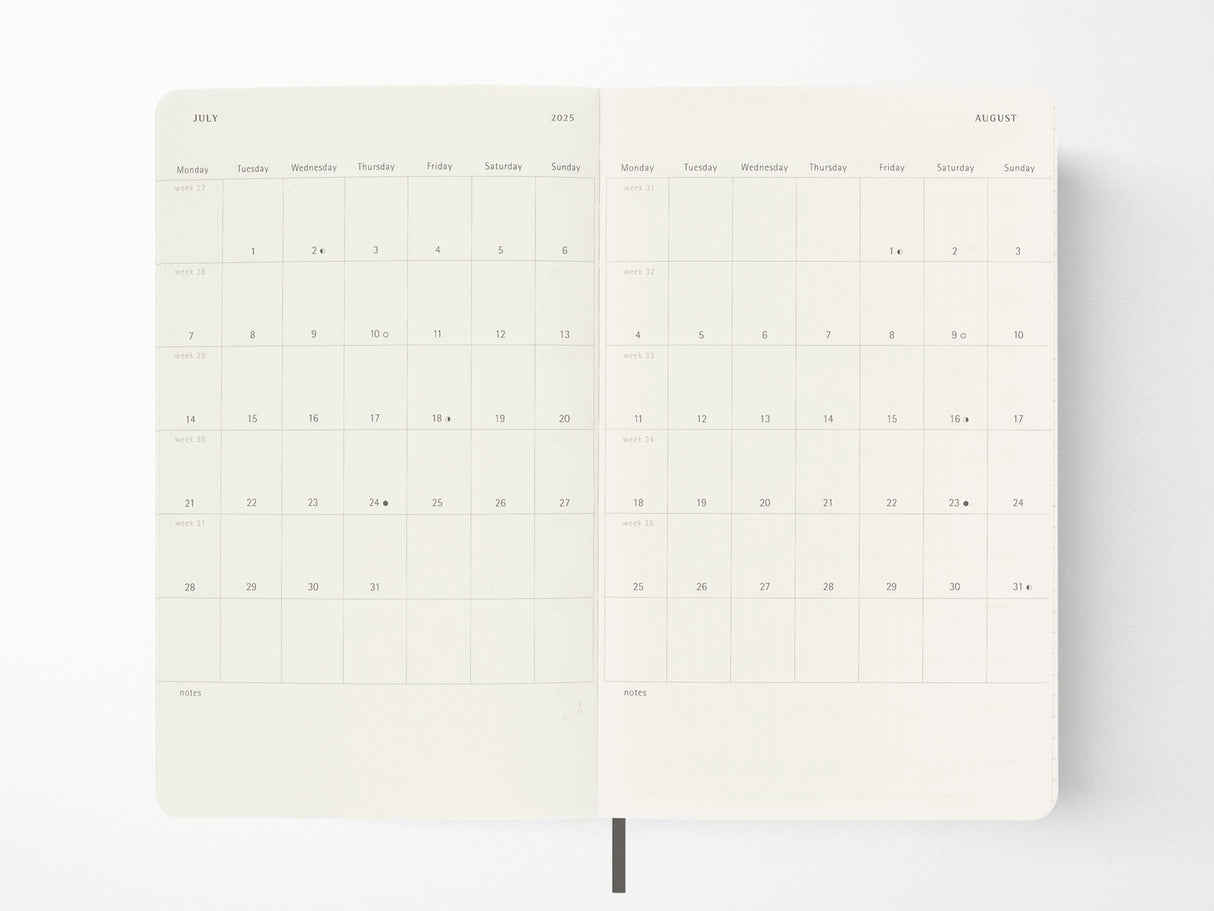 2026 Moleskine Precious & Ethical Weekly Planner - BLACK Softcover