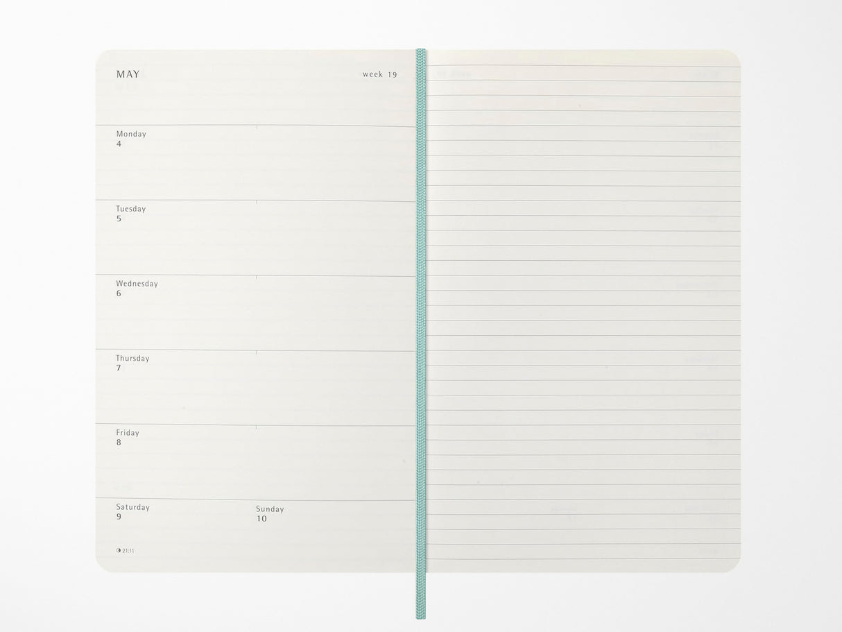 2026 Moleskine Precious & Ethical Weekly Planner - SAGE GREEN Softcover