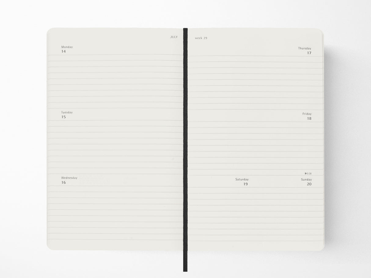 2026 Moleskine Weekly Horizontal Planner - BLACK Hardcover
