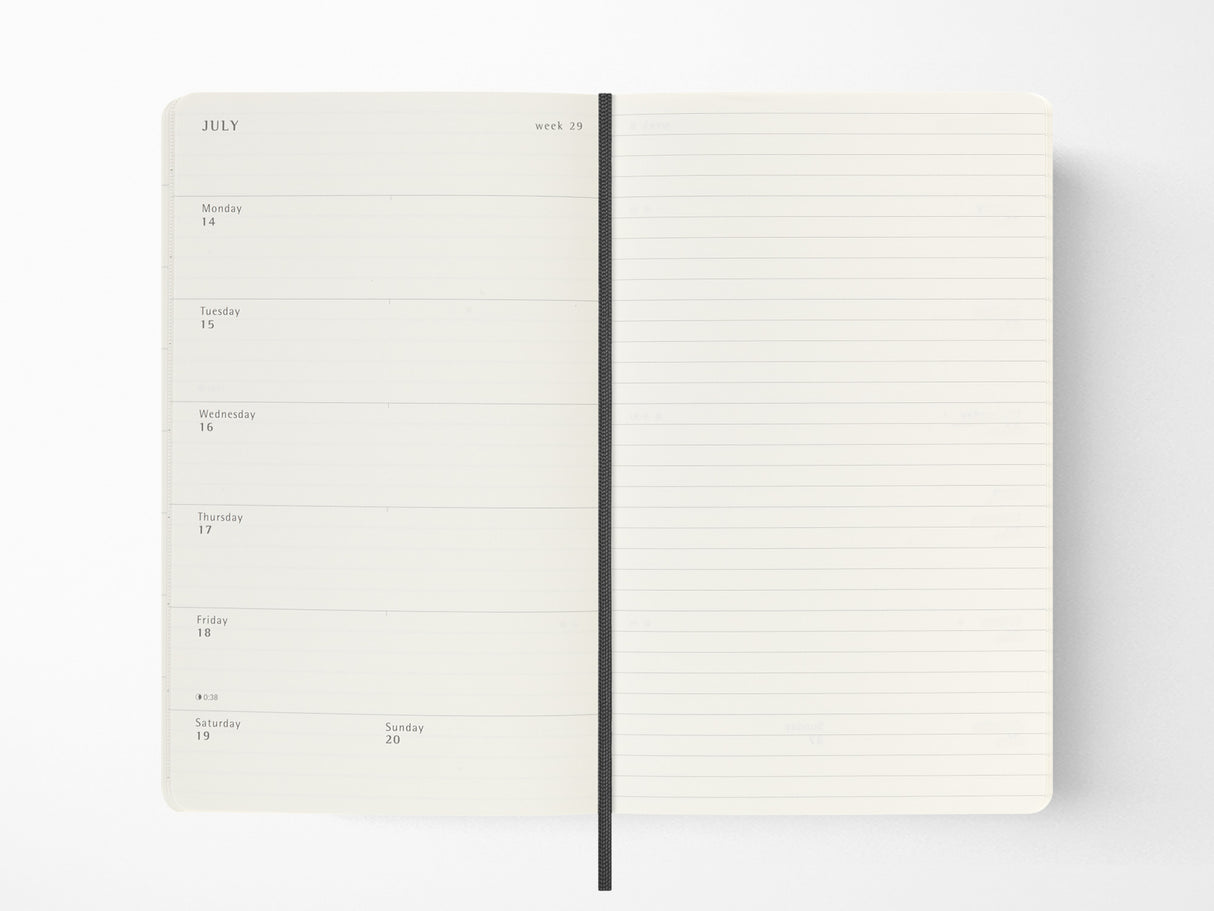2026 Moleskine Weekly Planner - BLACK Softcover