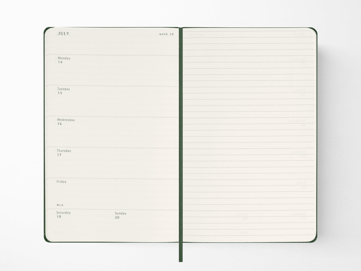 2026 Moleskine Weekly Planner - MYRTLE GREEN Hardcover