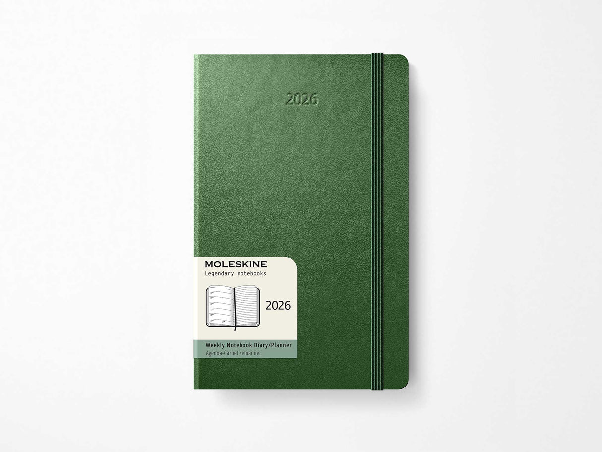 2026 Moleskine Weekly Planner - MYRTLE GREEN Hardcover