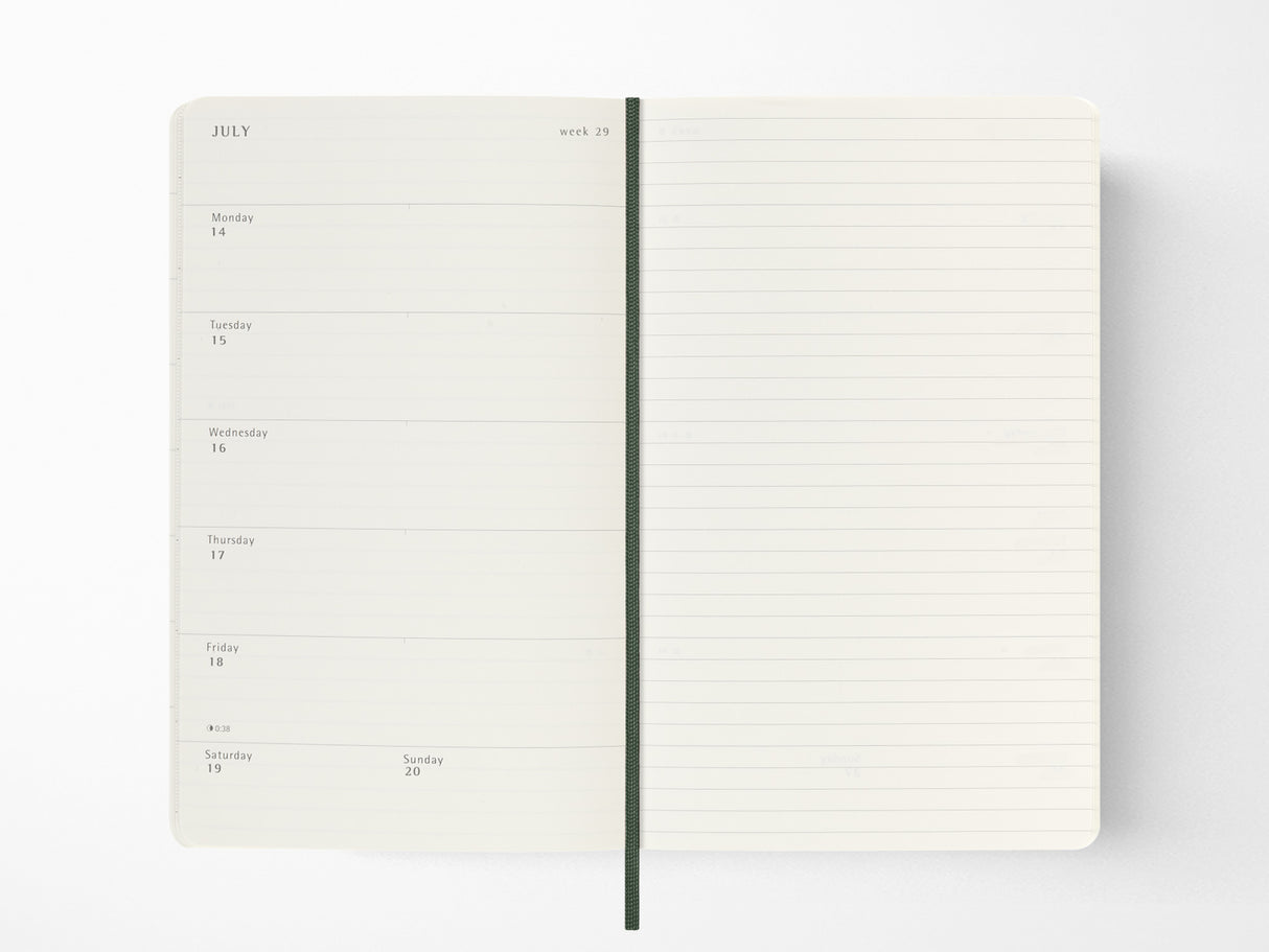 2026 Moleskine Weekly Planner - MYRTLE GREEN Softcover
