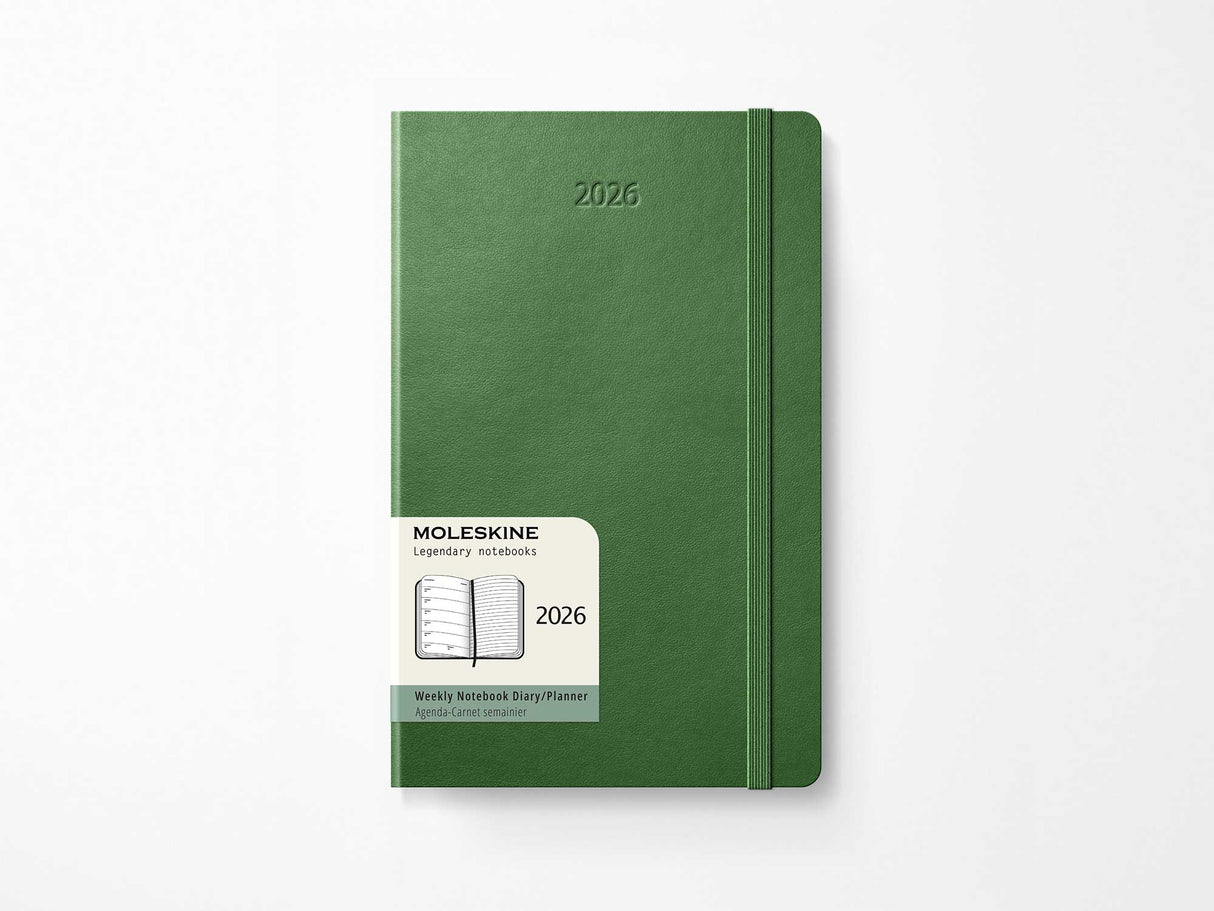 2026 Moleskine Weekly Planner - MYRTLE GREEN Softcover