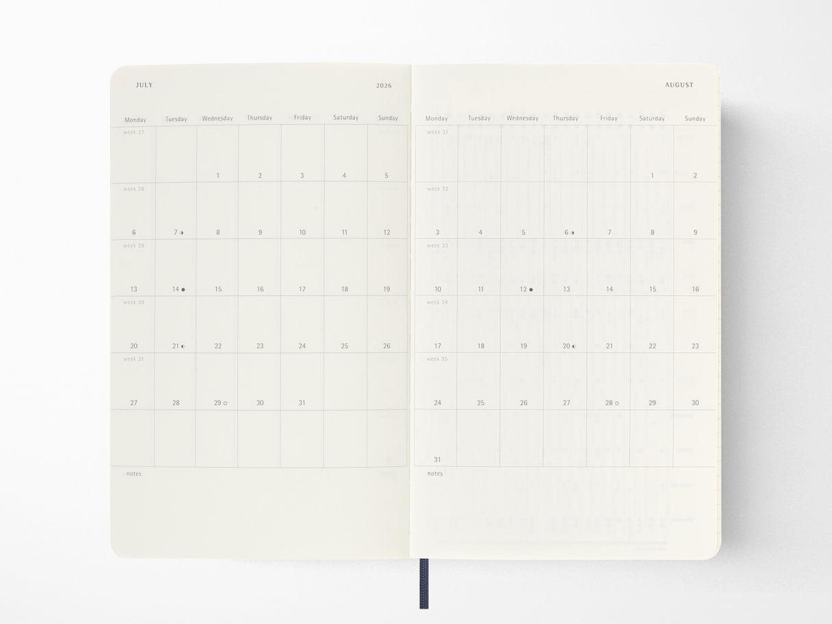 2026 Moleskine Weekly Planner - SAPPHIRE BLUE Softcover