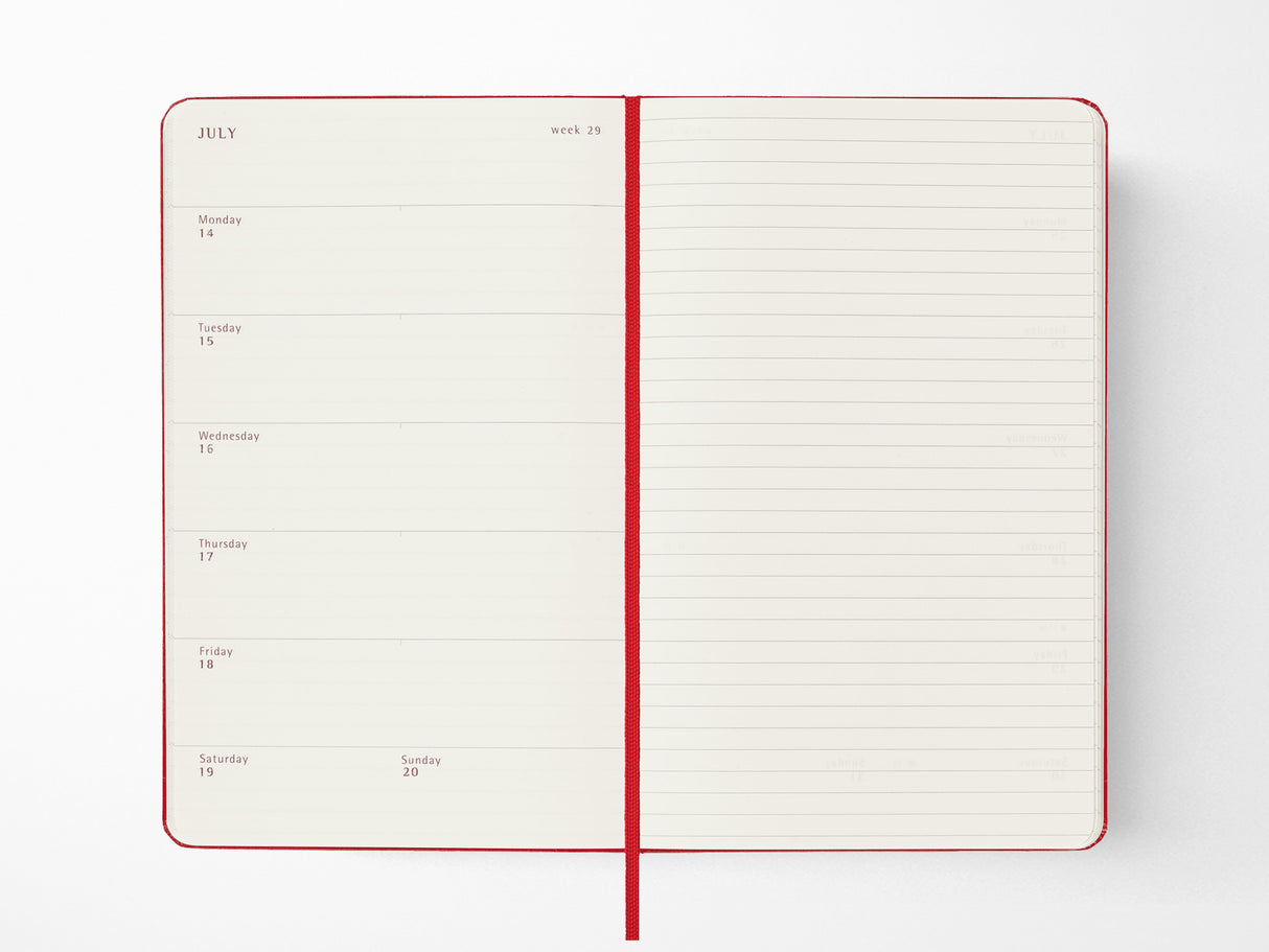 2026 Moleskine Weekly Planner - SCARLET RED Hardcover