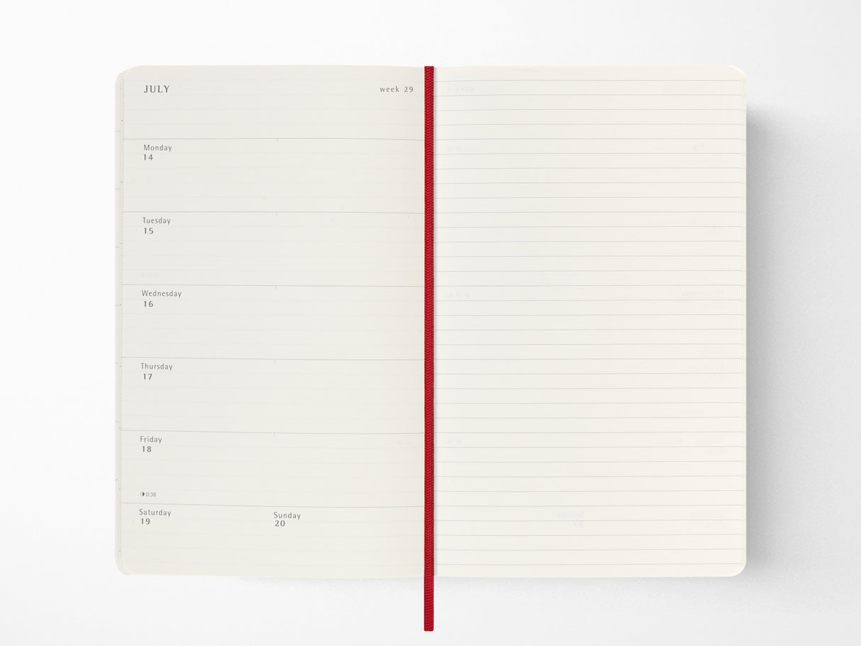 2026 Moleskine Weekly Planner - SCARLET RED Softcover