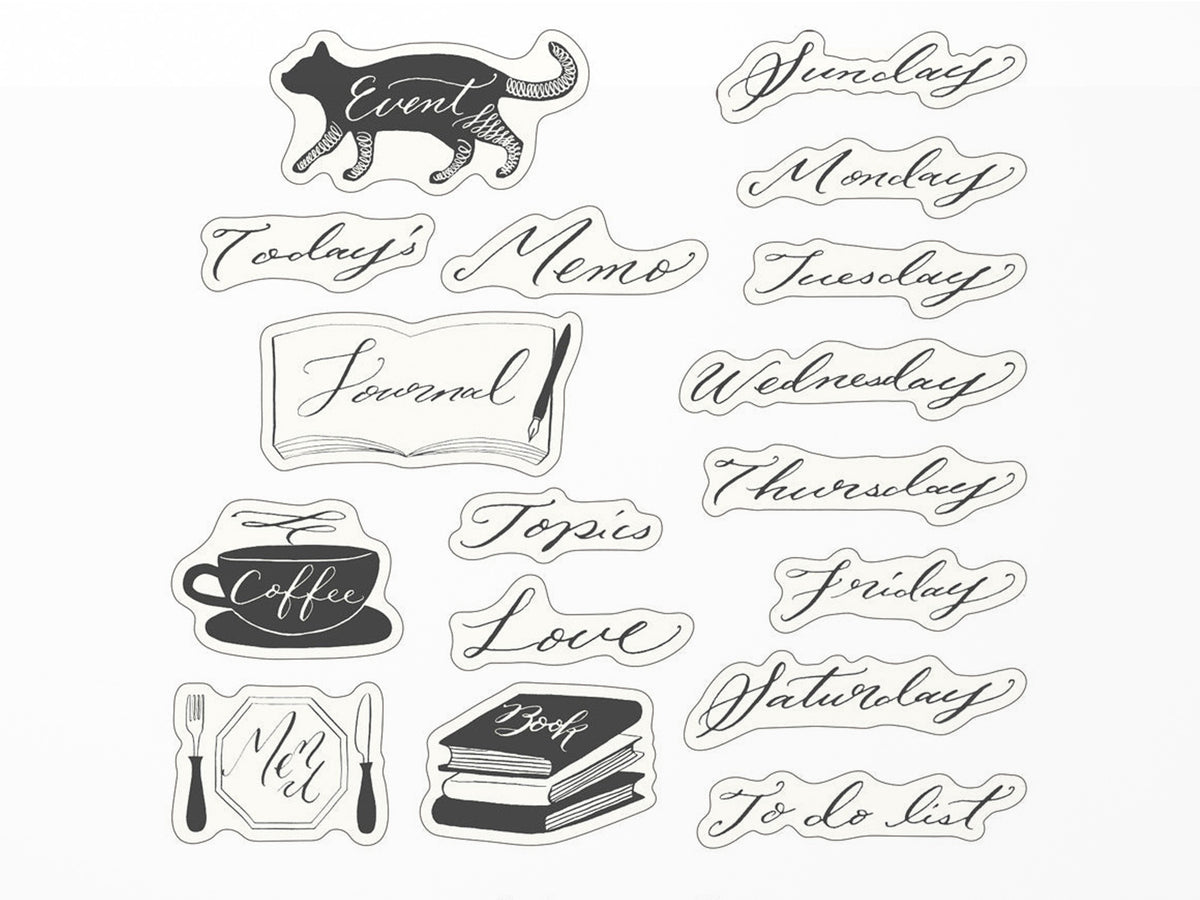 Midori Yuru Log Roll Sticker Calligraphy