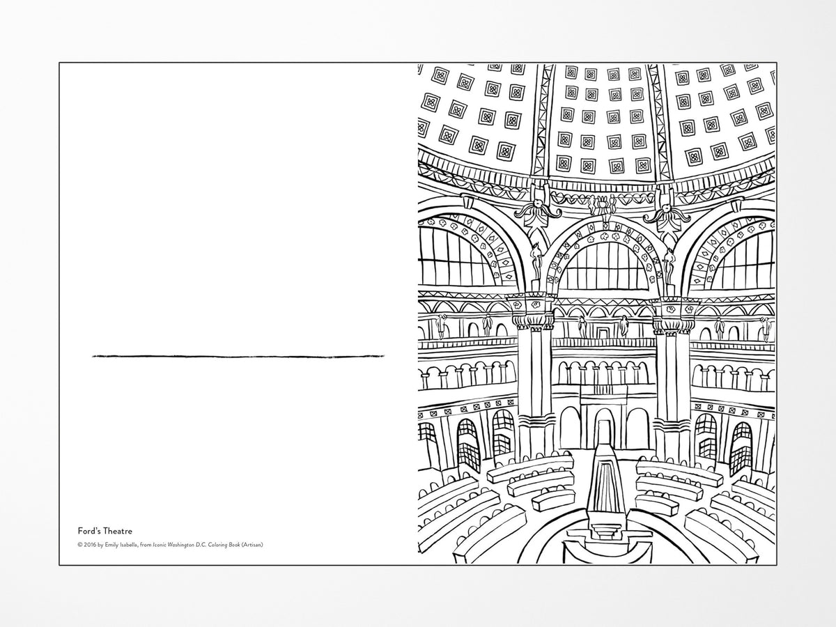 Iconic Washington DC Coloring Book