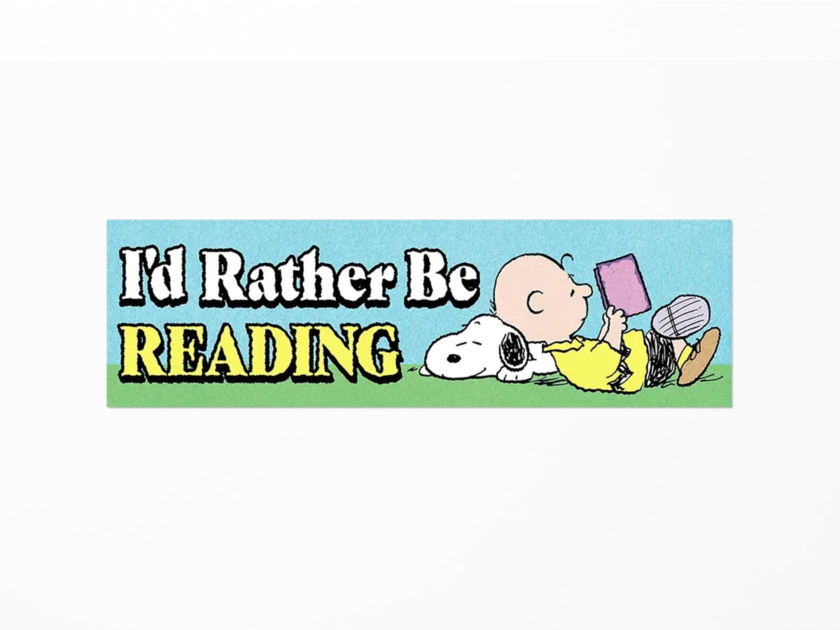 Rather Be Reading Snoopy Bumper Sticker