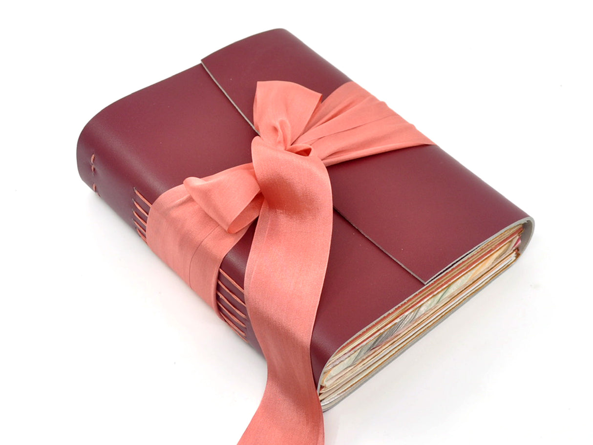 California Poppy One of a Kind Leather Journal