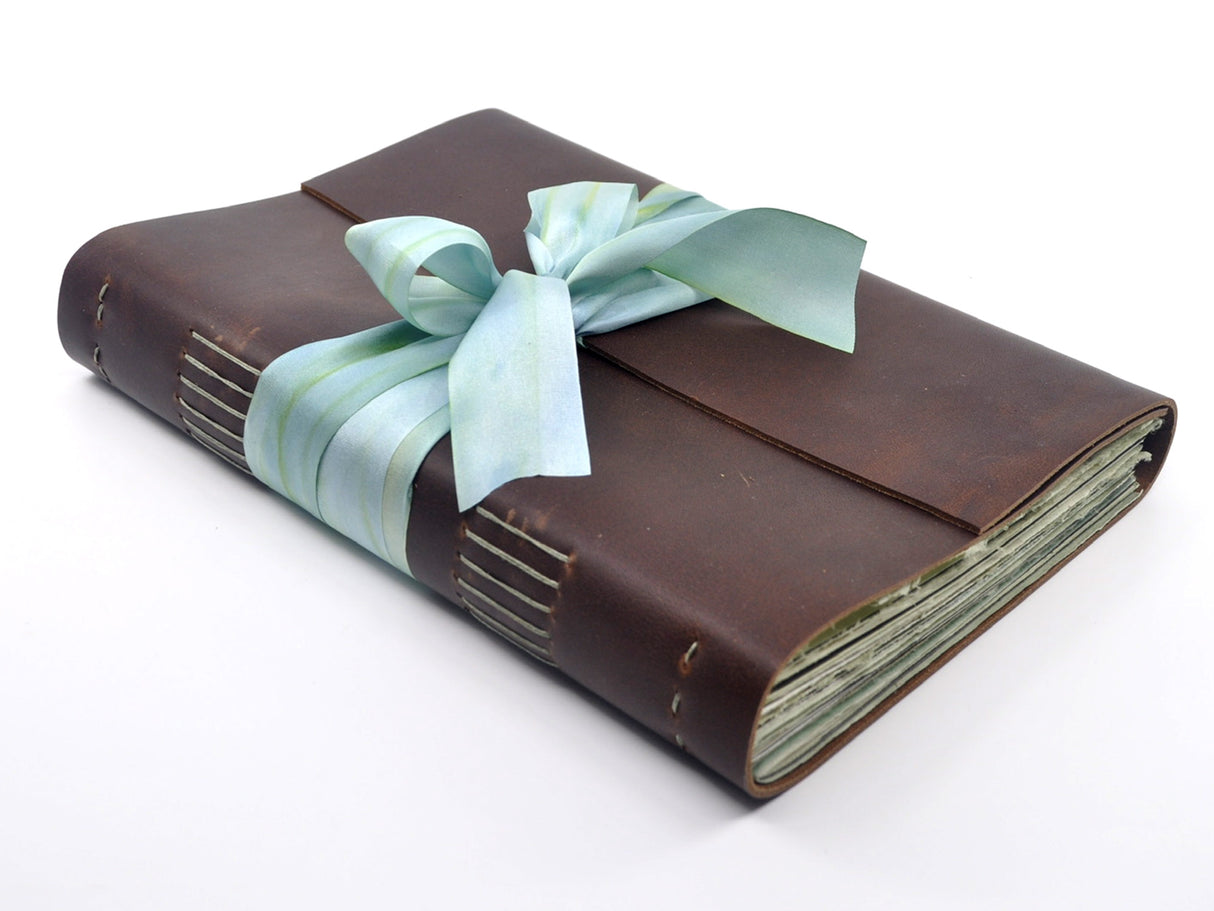 Sea Glass One of a Kind Leather Journal