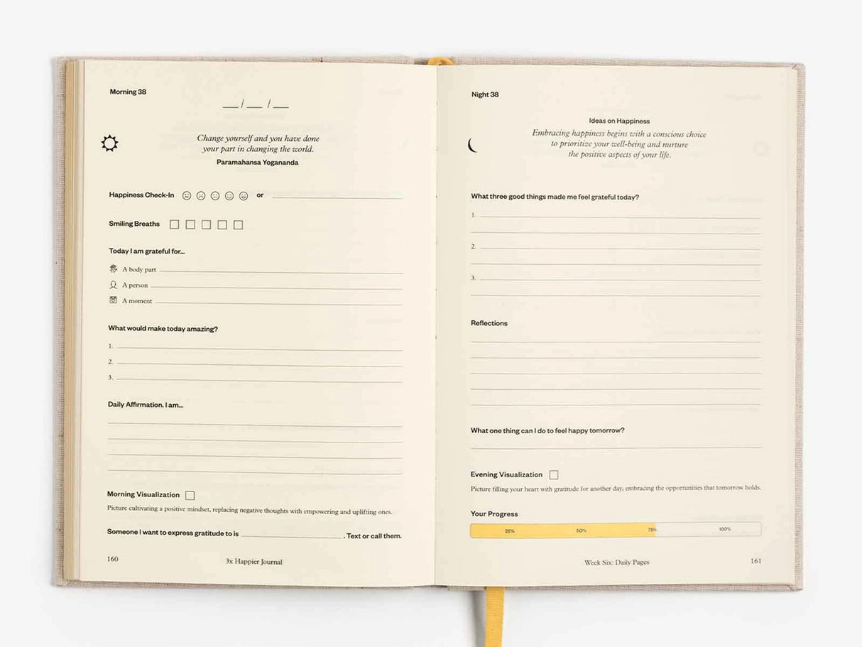 3X Happier Journal - Guided Mental Wellness Journal