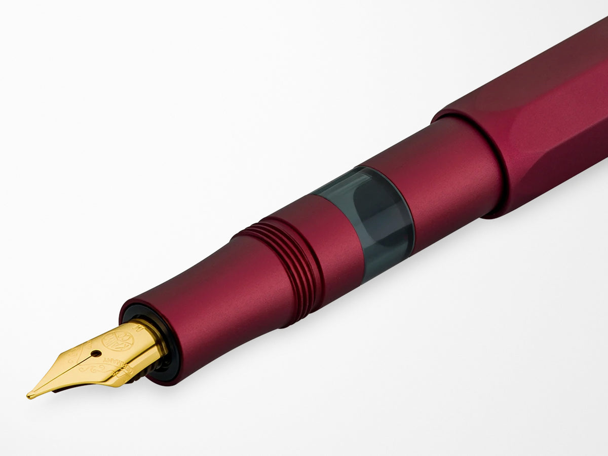 Kaweco AL Sport Piston Bordeaux and Gold Fountain Pen