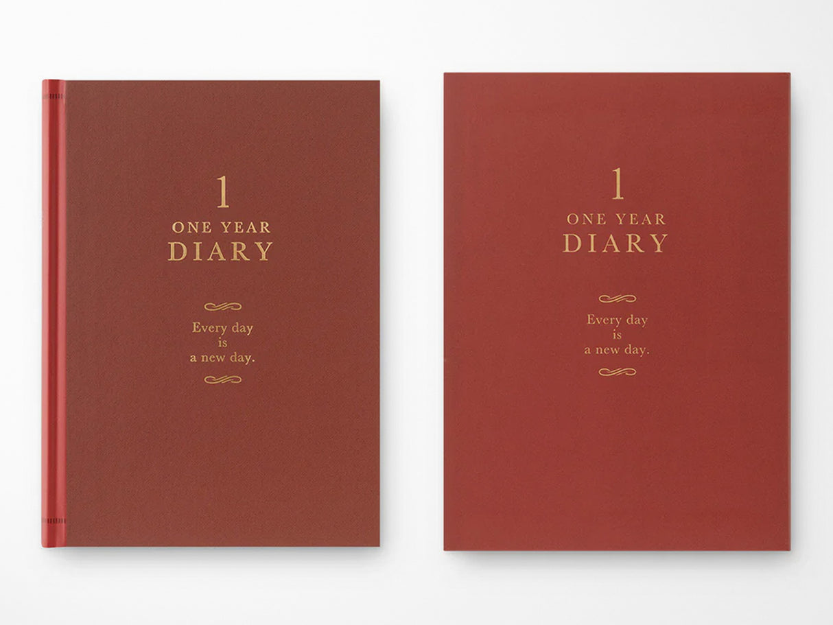 Midori Diary One Day One Page Classic Red