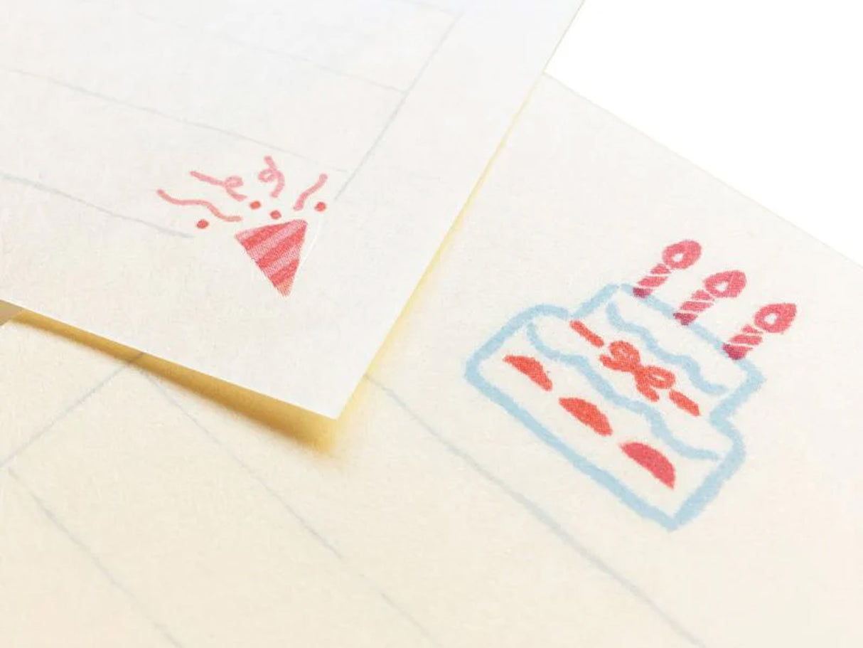 Small Mino Washi Stationery Set - Celebration
