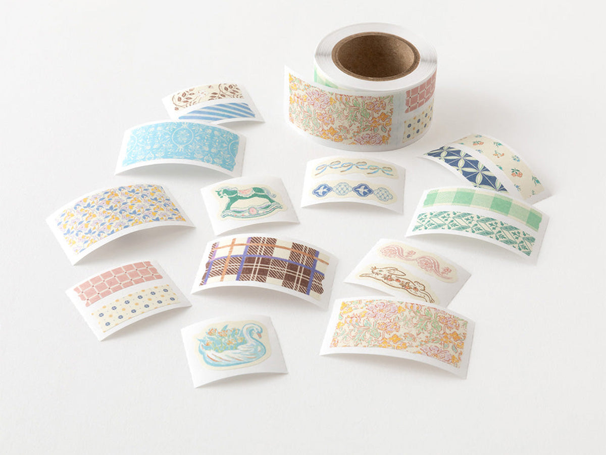 Midori Yuru Log Roll Sticker Antique