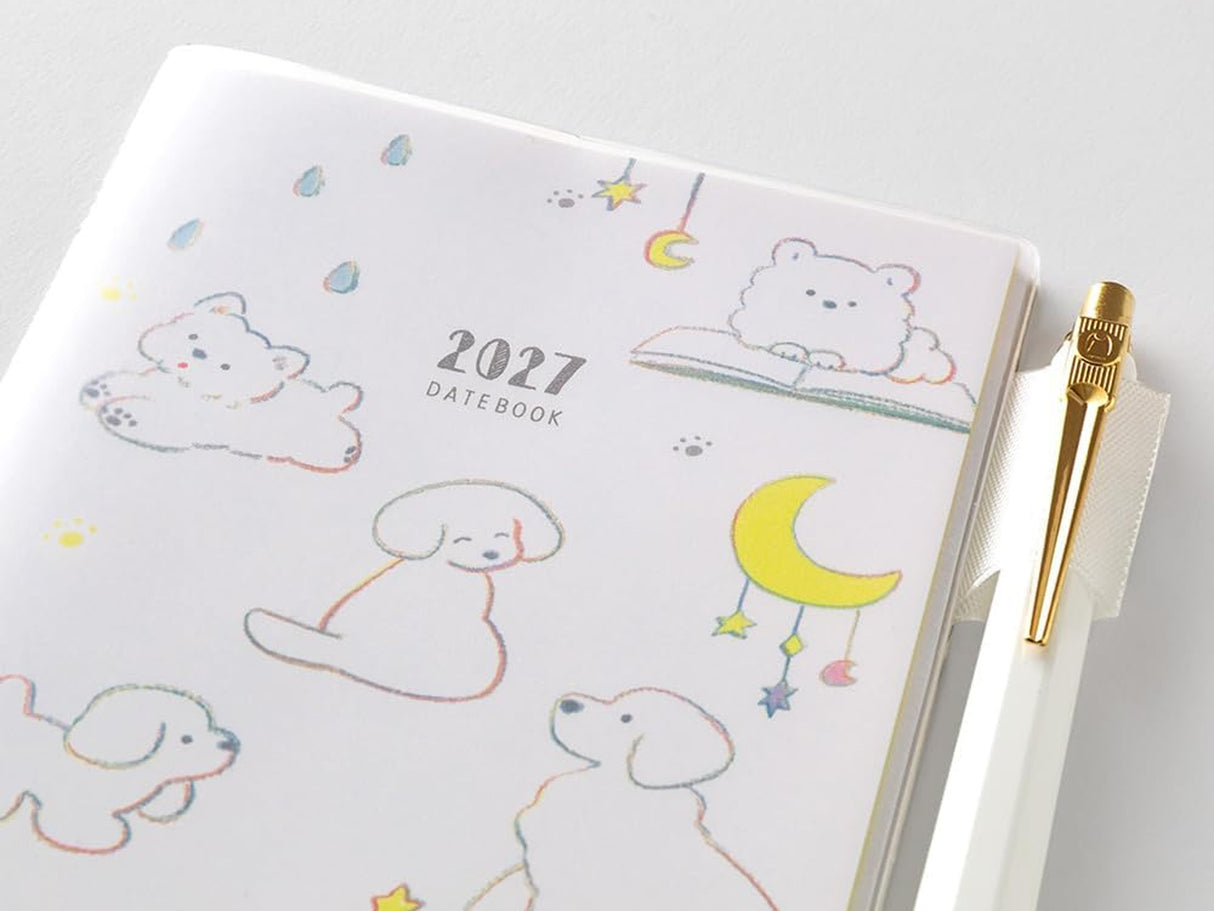 Midori Pocket Diary Slim Dog 2027