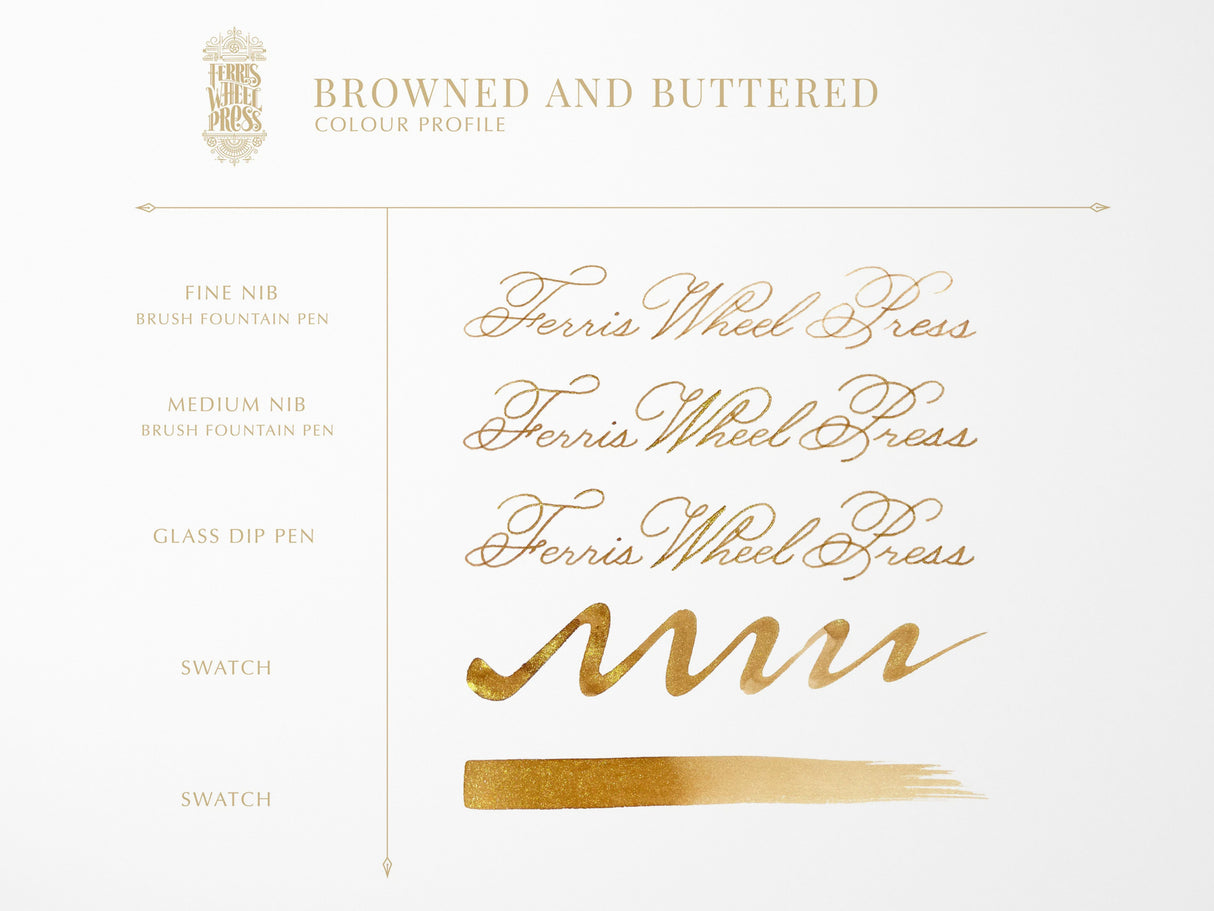Browned and Buttered Fountain Pen Ink