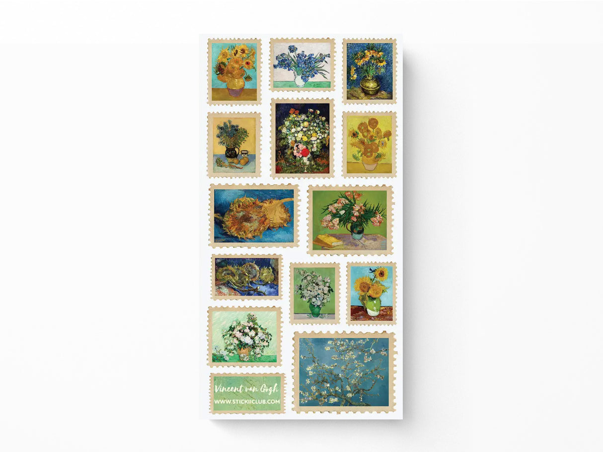 Van Gogh's Flowers Sticker Sheet