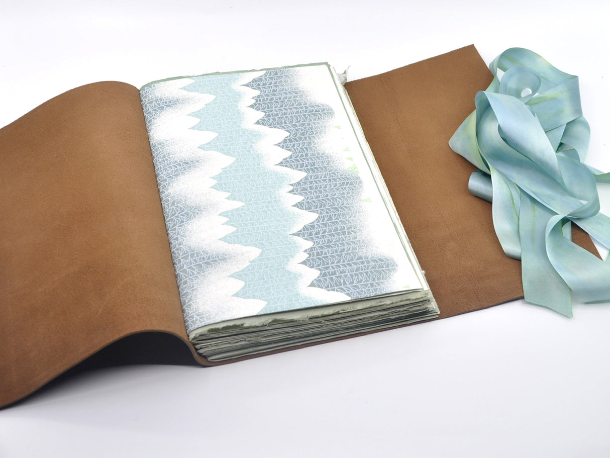 Sea Glass One of a Kind Leather Journal