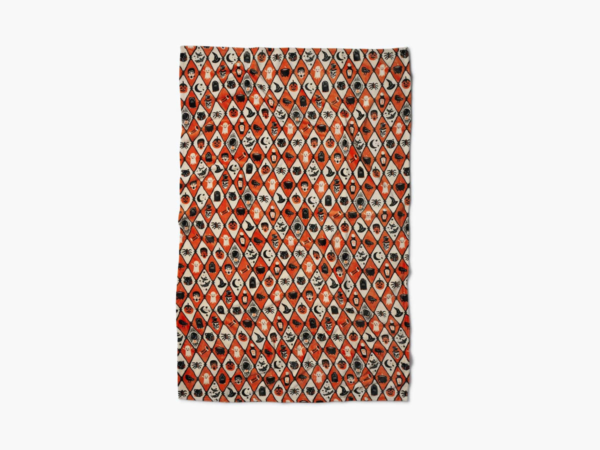 Halloween Argyle Fleece Blanket