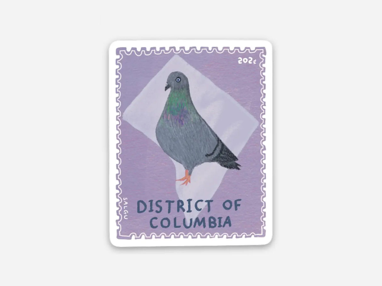 DC Pigeon Stamp Sized Vinyl Sticker