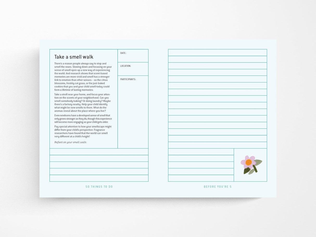 50 Things to Do Before You're 5 Journal